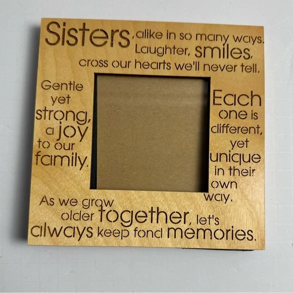 Natural wood picture frame 6 x 6 and picture is 3.5 x 3.5 - Picture 4 of 8